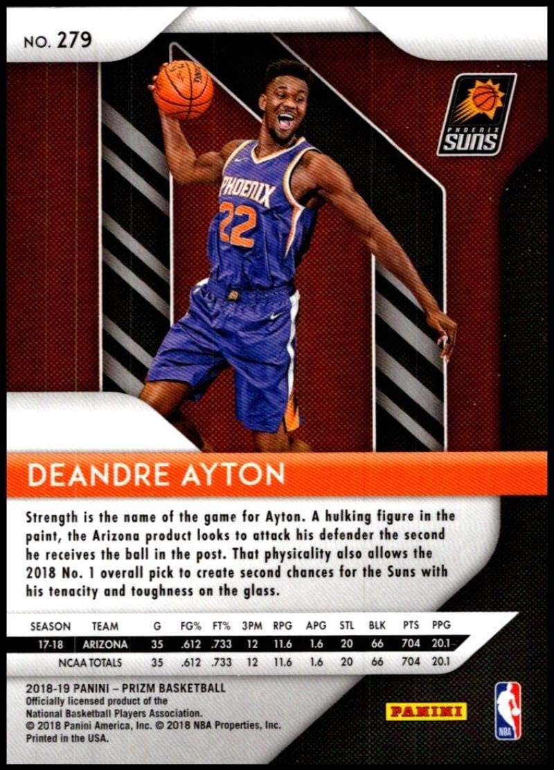 2018-19 Panini Prizm #279 Deandre Ayton RC Rookie Phoenix Suns NBA Basketball Trading Card
