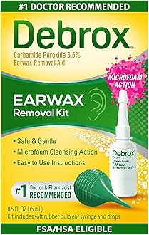 Debrox Ear Wax Removal Kit, Bulb Syringe & 0.5 Fl Oz Ear Wax Removal Drops with Carbamide Peroxide