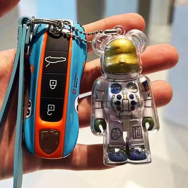 [linleiyo] キーホルダー収納 BEARBRICK 対応 キーケース 可愛い 透明アクリル保護ケース キーホルダー 防傷キーチェーン ディスプレイケース バッグペンダント [並行輸入品] - 5