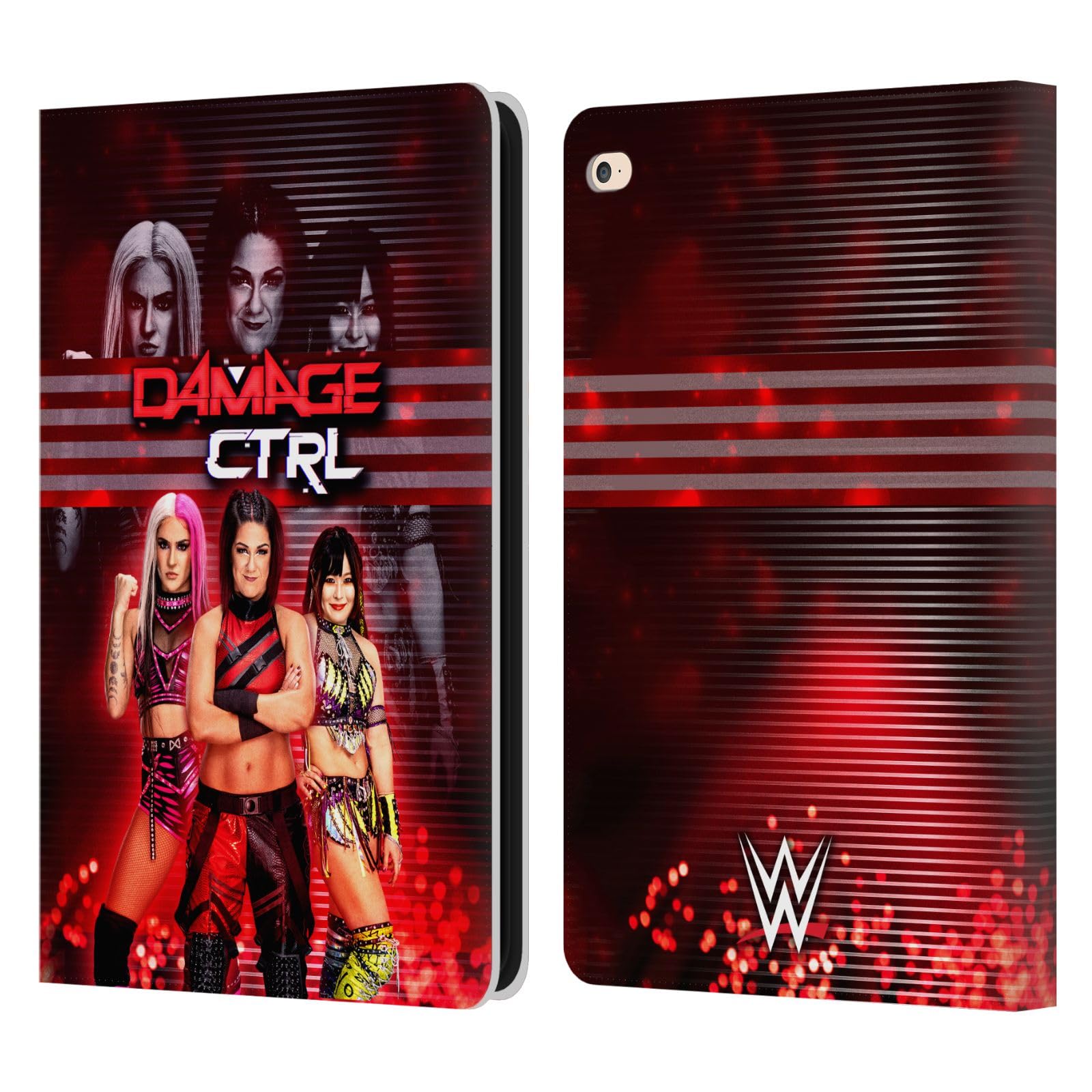 Head Case Designs Officially Licensed WWE Bayley, Dakota Kai, Iyo Sky Damage CTRL Leather Book Wallet Case Cover Compatible with Apple iPad Air 2 (2014)