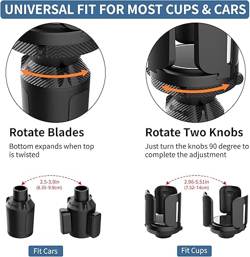 Miniatura 2 de IULONEE Adaptador expansor multifuncional para portavasos de automóvil, base ajustable, expandible y resistente, compatible con Yeti de 203640