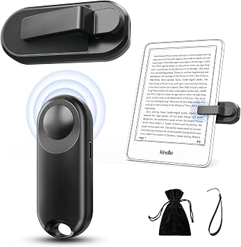 RF Remote Control Page Turner for Kindle Paperwhite,Kindle Accessories Remote Photo and Video for E-Book iPhone iPad Android Tablets Reading Novels Comics Remote Control ExtendersBlack