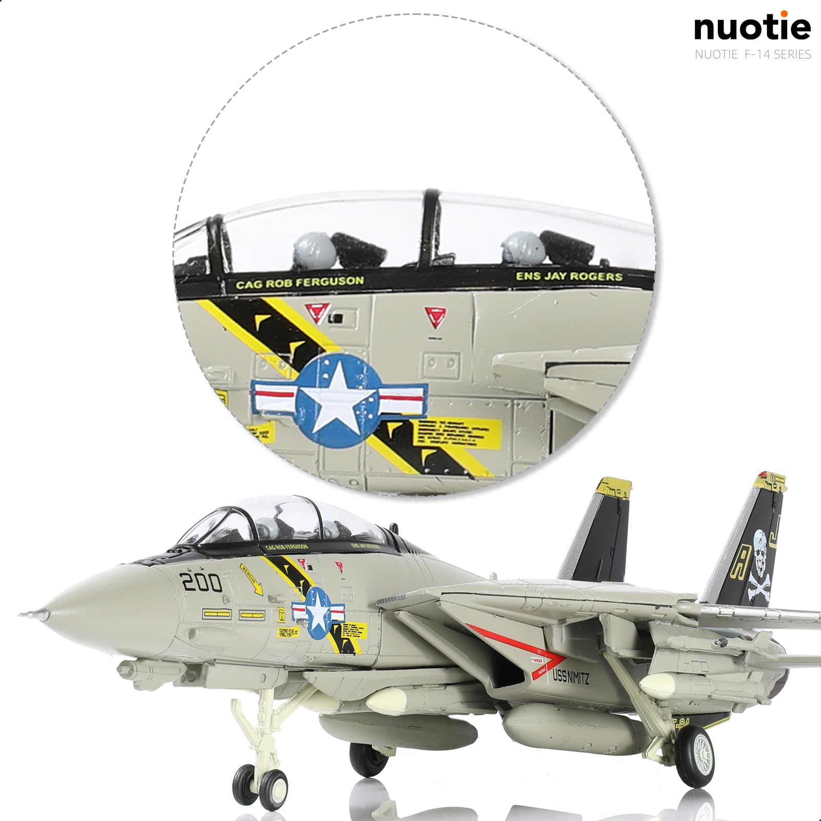 Amazon.co.jp: NUOTIE 1/100 F-14 トムキャット戦闘機 模型 戦闘機