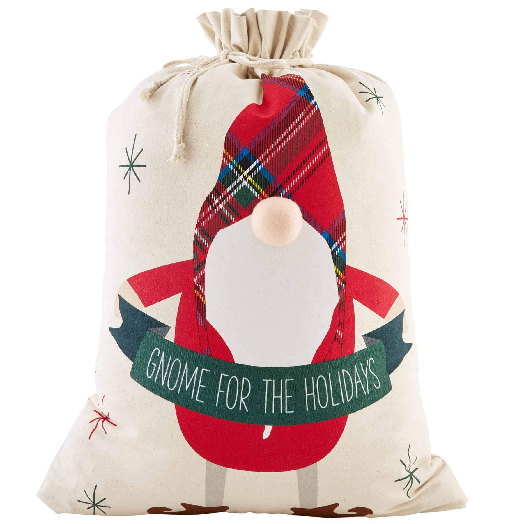 Sac de Noël gnome Mud Pie pour décorer le pied du sapin