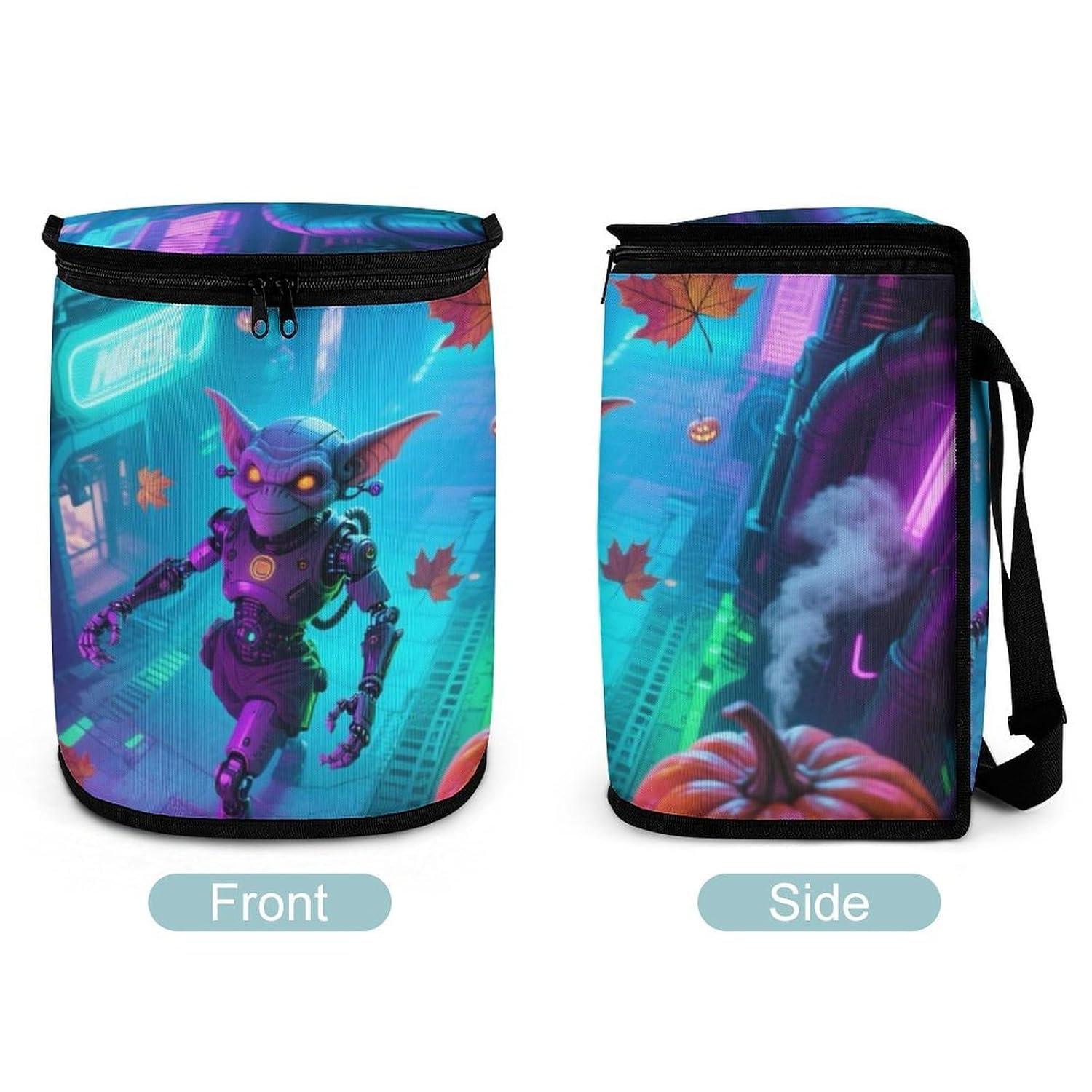 YHNNH Car Trash Can Mechanical Monster Car Trash Bag with Cover and Waterproof Bin for Cars, SUVs and Trucks and in Places Such As Bathrooms