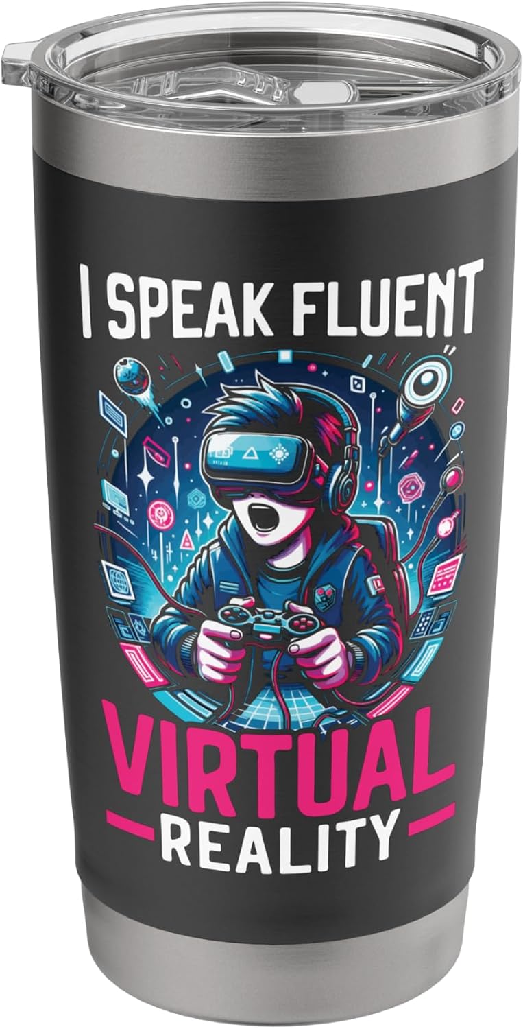 VR Games Video Game Player Gaming Gamer Virtual Reality Stainless Steel Insulated Tumbler