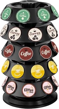 K Cup Holder, Coffee Pod Holder for Keurig - 40 Capsule Spinning Organizer with 360 Turntable, Space Saving K Cup Storage for Kitchen Counter, Office & Coffee Bar