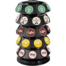 K-Cup Holder and Keurig Coffee Pod Holder - 40 Capsule Spinning Organizer with 360 Degree Turntable Space Saving K Cup Storage for Kitchen Counter, Office, Coffee Bar
