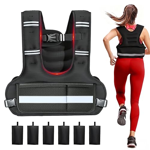 MerriVibe Weighted Vest for Women & Men, Adjustable Weights 8-18lbs for Walking, Running, Rucking - Strength Training Weighted Vest with U-Shaped Breathable Design, Adjustable Straps, and Large Phone Pocket