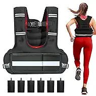 Weighted Vest for Women & Men with U-Shaped Breathable Design, Adjustable Weights 8–18lbs for Walking, Running, Rucking – Strength Training Weighted Vest with Adjustable Straps and Large Phone Pocket