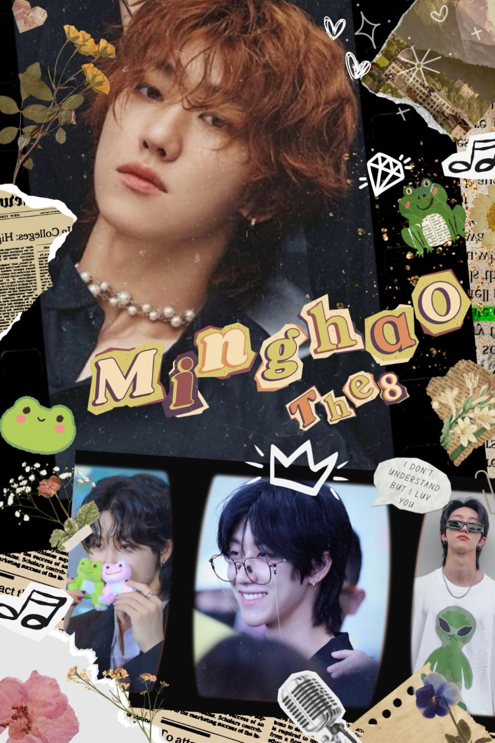 Seventeen Minghao The8 Scrapbook Style Notebook: Seventeen Notebook, Minghao Notebook, The8 Notebook, Kpop Notebook, The8 Seventeen, Xu Minghao