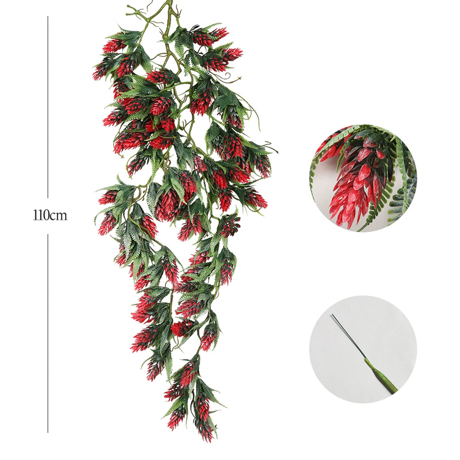 Plantas Artificiales Colgantes Decoracion 15 Pack, Guirnalda Hojas De Helecho Verde Hiedra Plastico Enredadera para BañO BalcóN Boda Hogar Porche Restaurante Valla