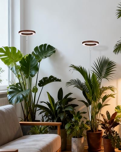 Miniatura 72 de yadoker Luz de cultivo de plantas, luz LED de espectro completo para plantas de interior, altura ajustable, temporizador automático, bajo voltaje