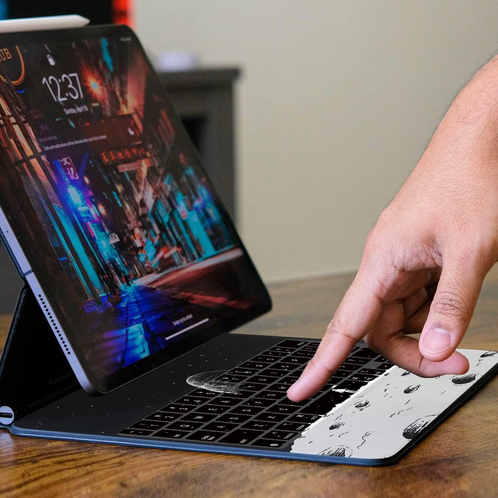 IMMOENUC 4-in-1 Colorful Skin for 2024 iPad Air M2 13 inch/iPad Pro 12.9 inch Magic Keyboard Full Body Protective Decal Vinyl Sticker Film with Keyboard Cover?for iPad Pro 12.9 6th/5th/4th/3rd?