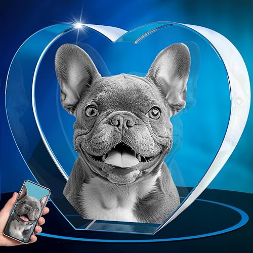ArtPix 3D Foto de cristal, regalos conmemorativos personalizados para perros con tu propia foto para amantes de perros, dueños de mascotas, imagen