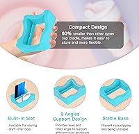 Vista 3 de Base de silicona para vaso con ranura integrada, soporte para vasos para manualidades, para aplicar calcomanías de vinilo para vasos y alineación