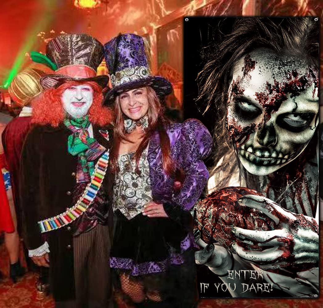 Halloween Türbanner 200x90cm - Gruselige Türdekoration Mit Gummizug