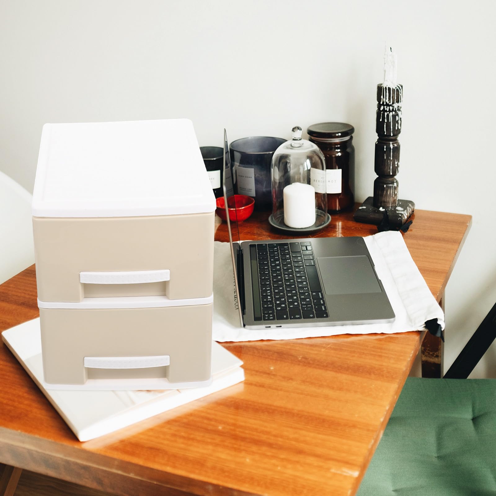 Desktop Organizer mit Zwei Schubladen, Kunststoff, für Schreibtisch
