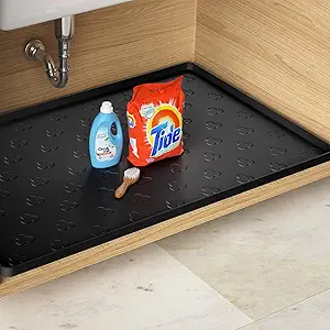 Under Sink Mat 34" x 22" Waterproof Kitchen Cabinet Mat