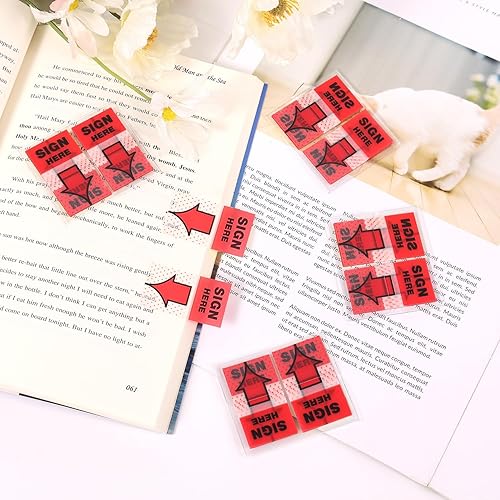 Miniatura 3 de 1500 unidades30 paquetes de pestañas para firmar aquí, calcomanías con símbolos de flecha, notas adhesivas para firmar aquí, banderas