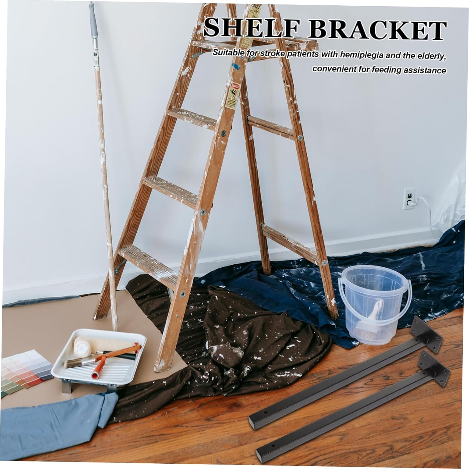 4pcs Stainless Steel Shelf Support Pins Heavy Duty Floating Shelves Brackets for Living Room Displays