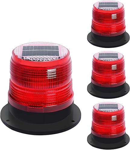 Miniatura 11 de Luz Estroboscópica Solar de Advertencia de Seguridad Intermitente/Luz Estroboscópica de Techo, con Base Magnética Fuerte Impermeable