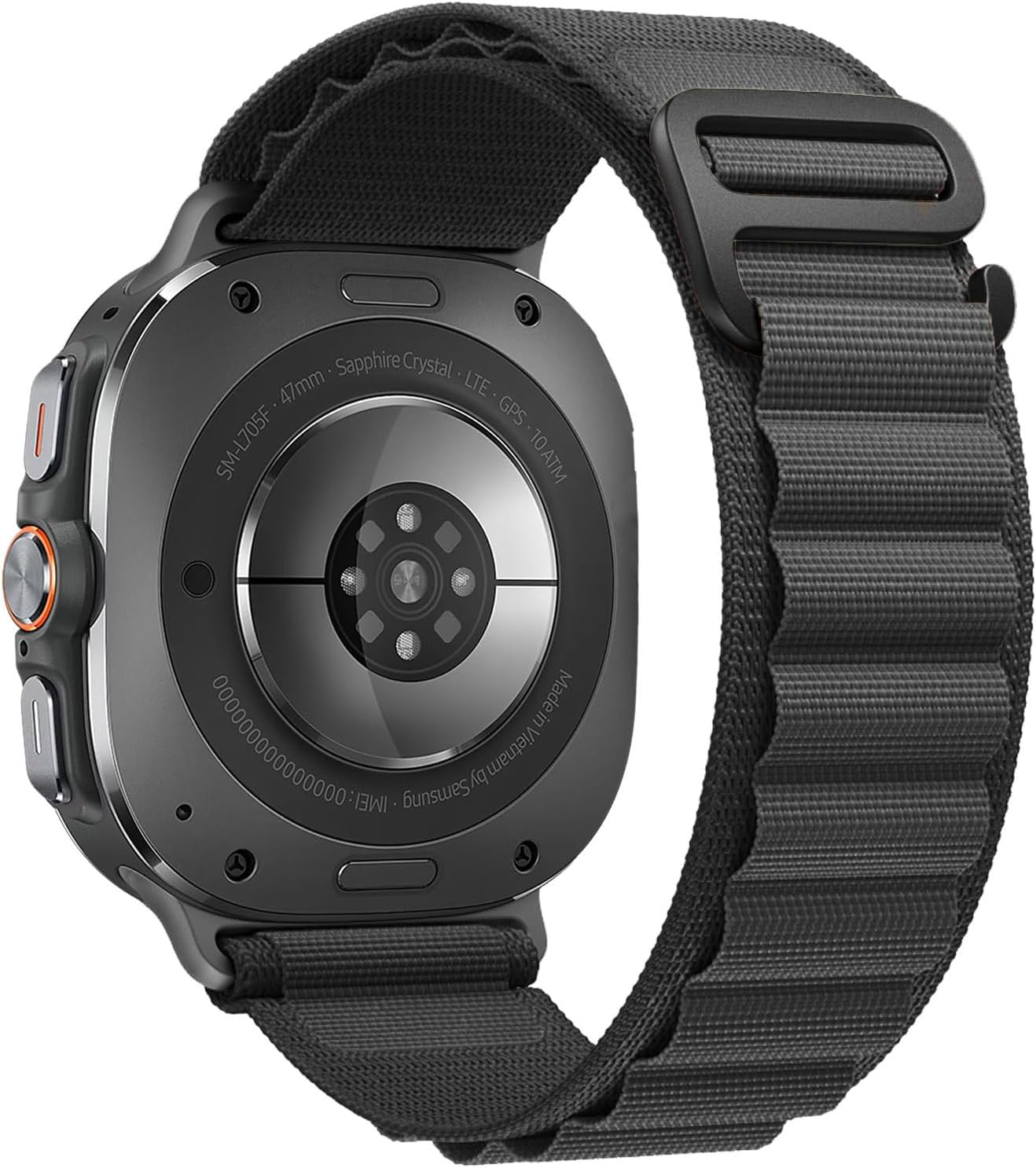 Trail Band for Samsung Galaxy Watch Ultra Bands 47mm Men/Women,Rugged Fabric Nylon Alpine Sport Loop Strap for Samsung Galaxy Watch 7 Ultra Band 47 mm 2024 Breathable Replacement Wristband