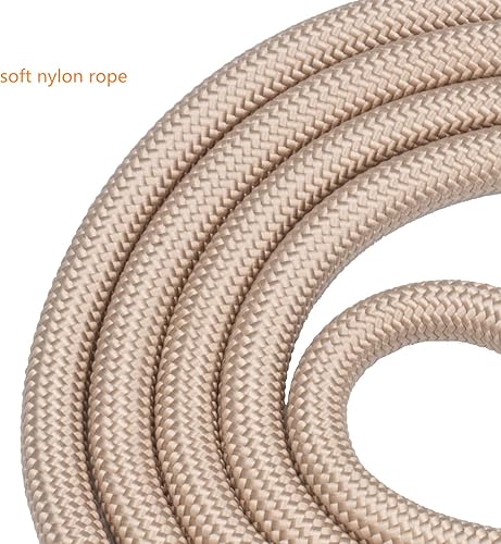 Miniatura 5 de Correa de cuerda de nailon para perro de 5 pies con soporte para bolsa de excrementos, correa de perro resistente a presión, cómoda correa de cuerda