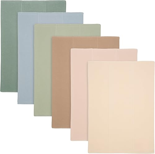 Miniatura 46 de Comfy Cubs Juego de 6 paños para eructos para bebés, grandes, 6 capas, ultra absorbentes, 100% algodón para escupir, babear y ensuciar, suaves,