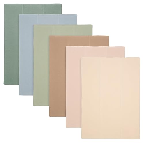 Comfy Cubs Baby Burp Cloths Set (Pack of 6) - Large, 6-Layer, Ultra Absorbent 100% Cotton for Infant Spit-Up, Drool, and Messes - Soft, Gentle, Thoughtful New Born Baby Gifts, Multi