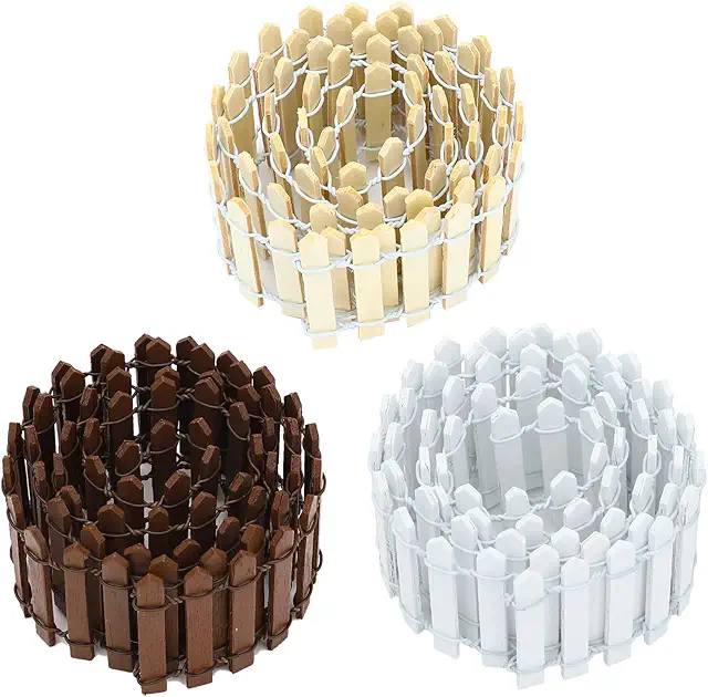 Fairy garden fence picket set miniature