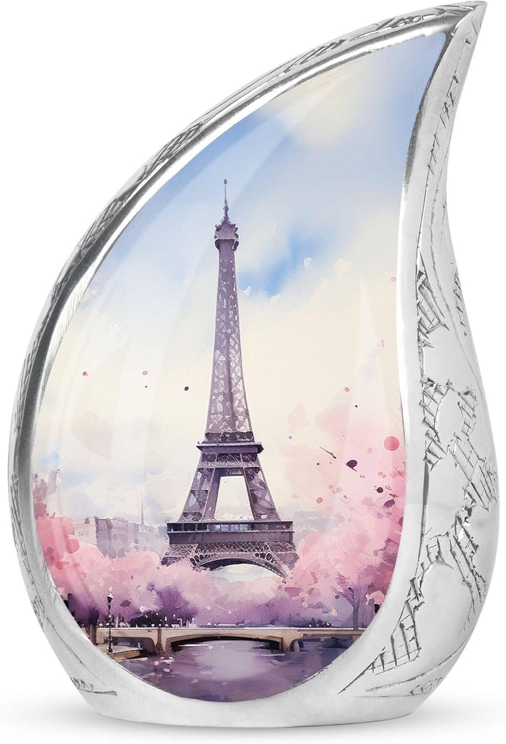 Eiffel Tower Decorative Urns, Metal Urn for Ashes Adult Male, Urn for Ashes for Women, Cremation Urns for Human Ashes, Funeral Urns for Adult Human Ashes, Memorial Urns, Large Urn 10 Inch
