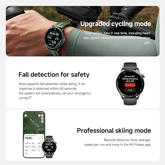 XIAOMI Watch S5 46mm Smart Watch Blood Pressure Heart Rate Digital Black