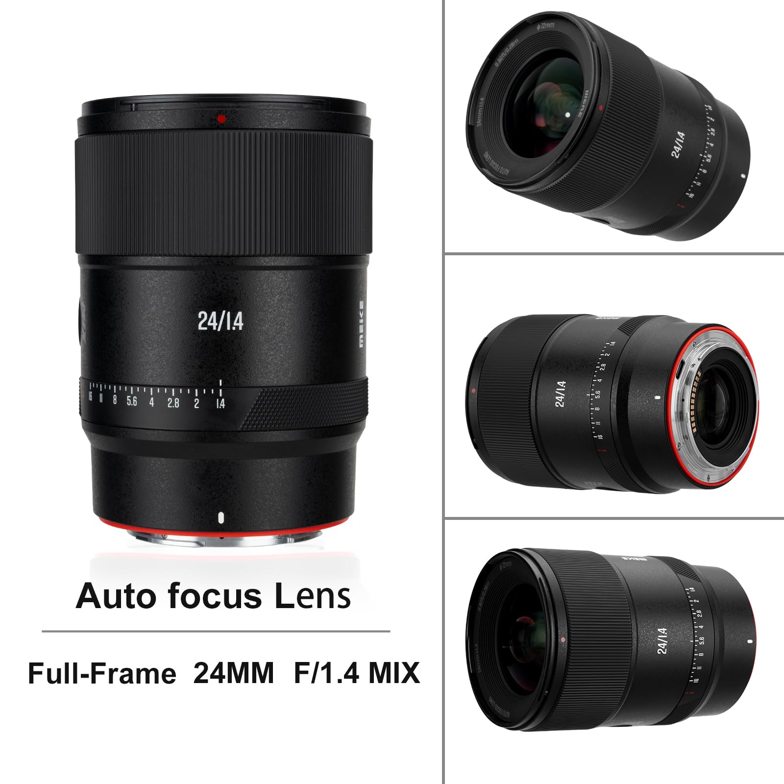 Meike Obiettivo AF-STM, 24 mm, F1.4, ultra-grandangolare, autofocus, Obiettivi per paesaggio Prime fissi, per fotocamere Nikon Z mirrorless Z5 Z6 Z7 Z6II Z6III Z7II Z8 Z9 Z30 Z50 Z50II Zfc