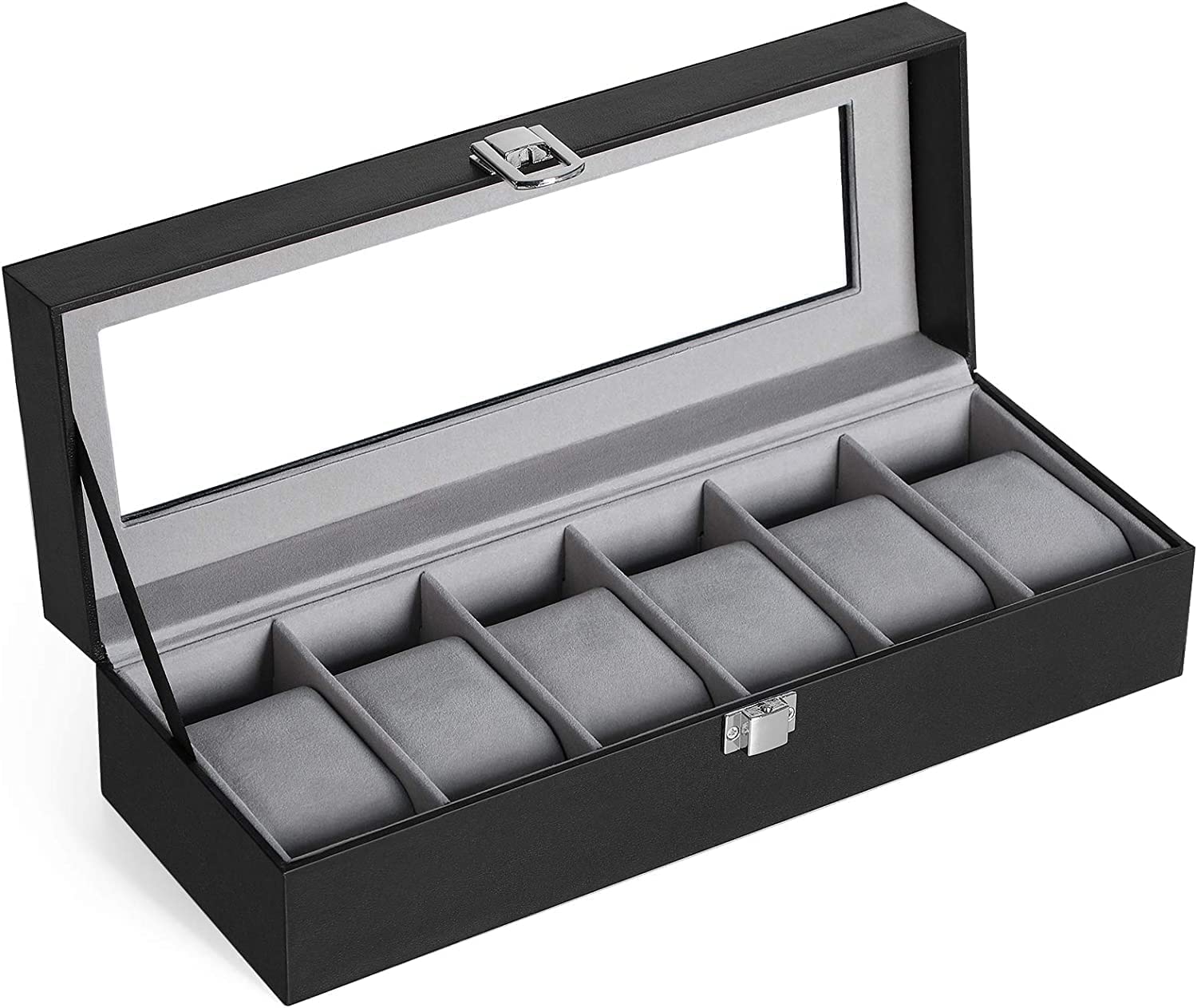 Mantra Impex Mens and Womens Watch Box Holder Organizer Case In 6 Slots of watches In PU Leather (B0CFB17YRW) Amazon Price History, Amazon Price Tracker