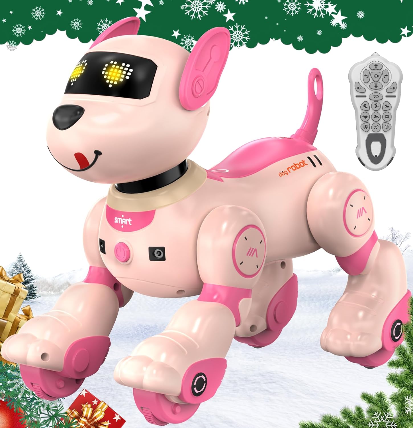 Robot Dog Toy for Kids, Programmable Remote Control Robot Puppy with Voice & Touch Sensors, Dancing & Singing, Animal Sound Imitation, Smart Stunt Robot Pet, Interactive Robotic Dog for Kids (Blue)