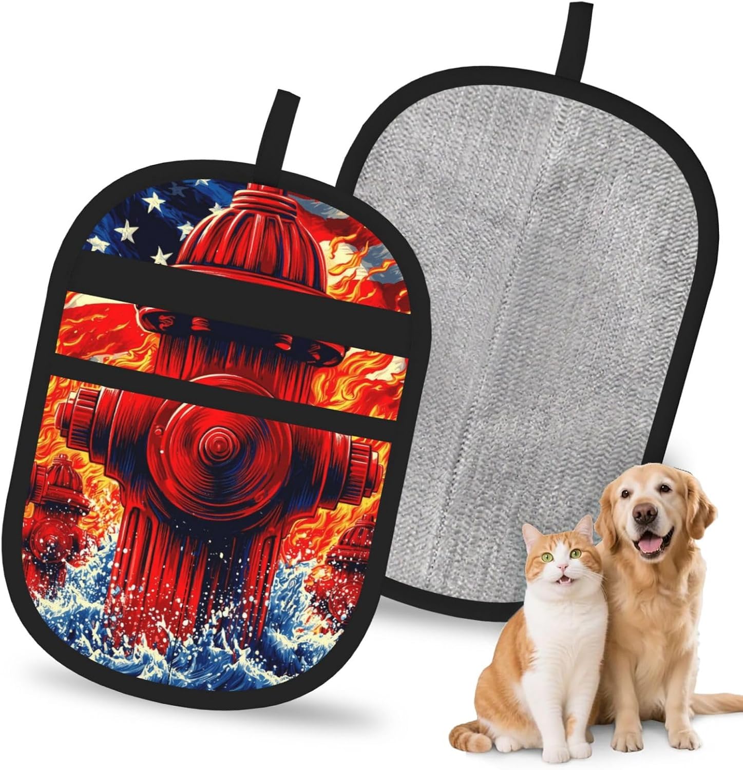 Reusable Pet Hair Removal Glove,Cat Dog Fur Tool-Fire Hydrant