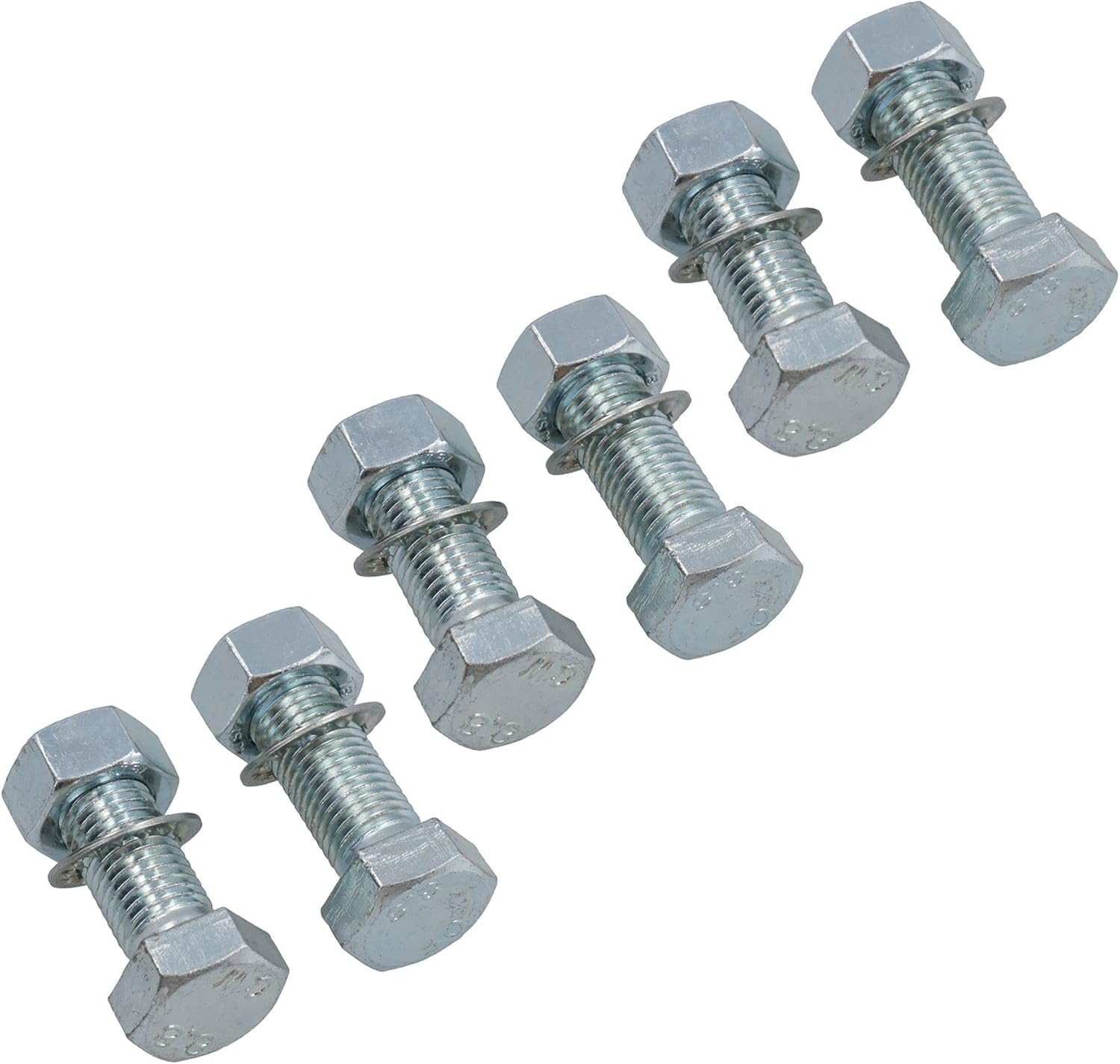 M16 (16mm) x 45mm High Tensile Tow Bar Ball Fixing Bolts Washers + Nuts 6 Pack