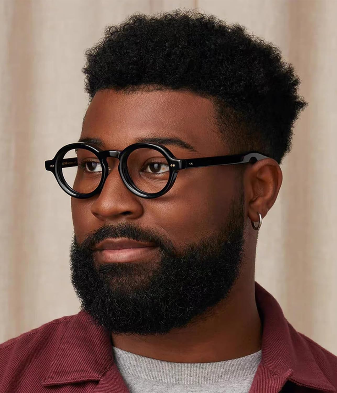 Round Frame Glasses for Women Men Small Circle Clear Lens Glasses Blue Light Non-prescription Eyeglasses - Image 2