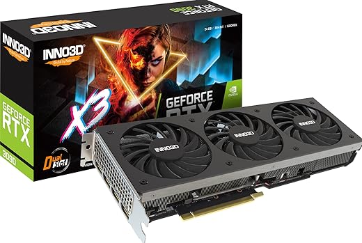 INNO3D NVIDIA GEFORCE RTX 3080 X3 OC LHR 10GB GDDR6X 320-bit pci_e_x16 Gaming Graphics Card – N30803-106XX-1810VA44H