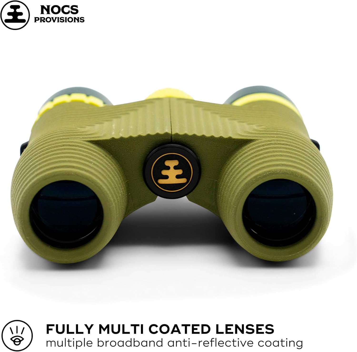 Nocs Provisions Standard Issue 10x25 Waterproof Binoculars, 10X Magnification, Bak4 Prism, Wide View Multi-Coated Lenses for Bird Watching, Hiking & Backpacking - Olive Green