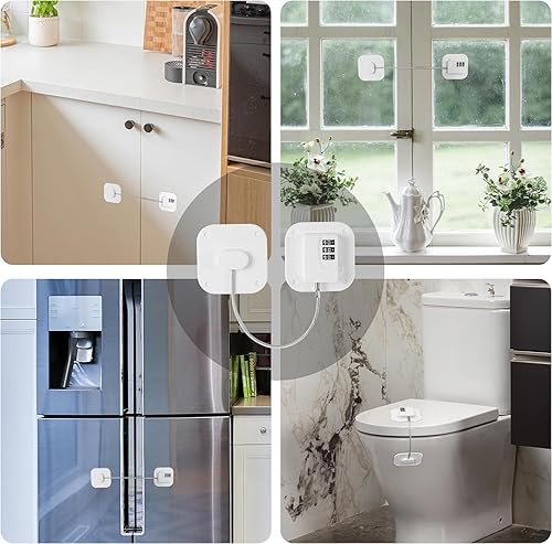 Miniatura 2 de FKTUV Cerradura de refrigerador, cerradura de combinación para gabinetes de refrigerador, cerradura de refrigerador resistente, cerraduras de