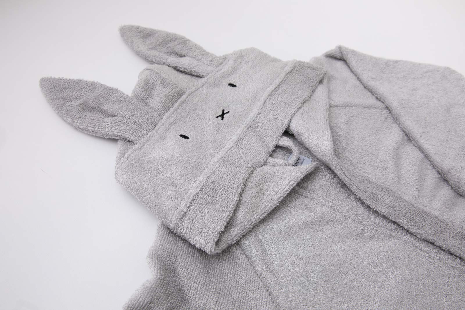 Bamboom Bamboom Peignoir en éponge, 2-4 ans, fibre de bambou biologique, Bathrope Baby 2-4 Y, gris, 1971005-500 g