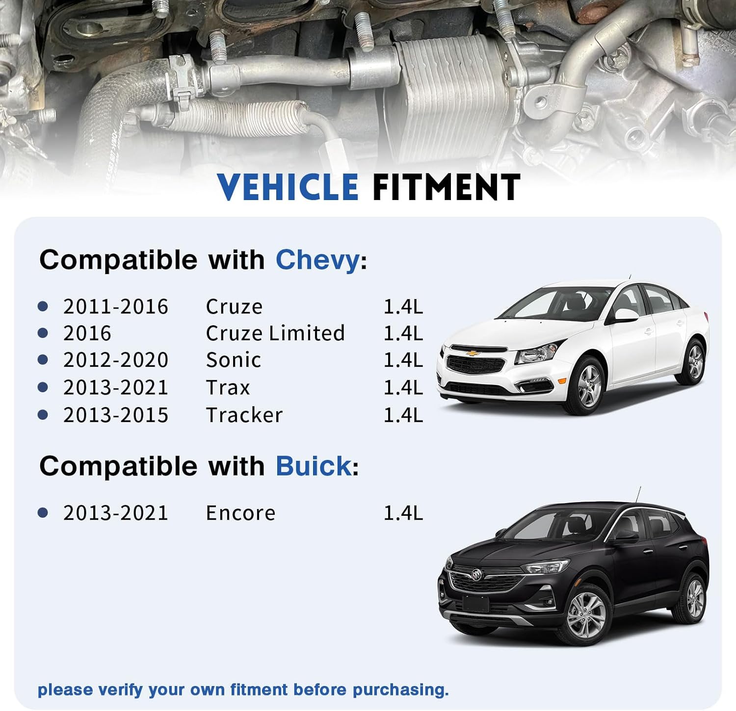918-428 55566784 Engine Oil Cooler Housing Assembly 1.4L Filter Adapter for Chevy Cruze 2011–2016, Cruze Limited 2016, Sonic 2012–2020, Trax 2013–2021, Buick Encore 2013–2021 | Replace 55565385