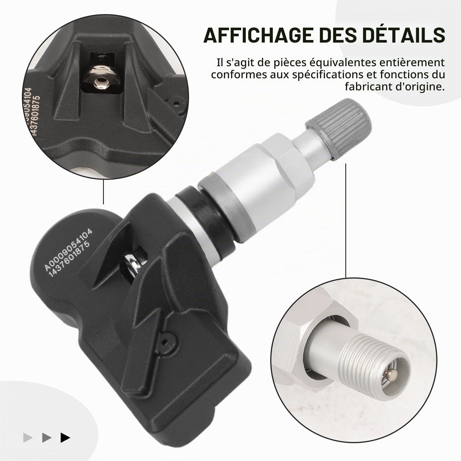 Lot de 4 capteurs TPMS RDKS pour contrôle de la pression des pneus Classe A W177 AMG B CLA CLS W257 E W213 S213 G GLA H247 GLB X247 GLE W167 Sprinter A0009054104