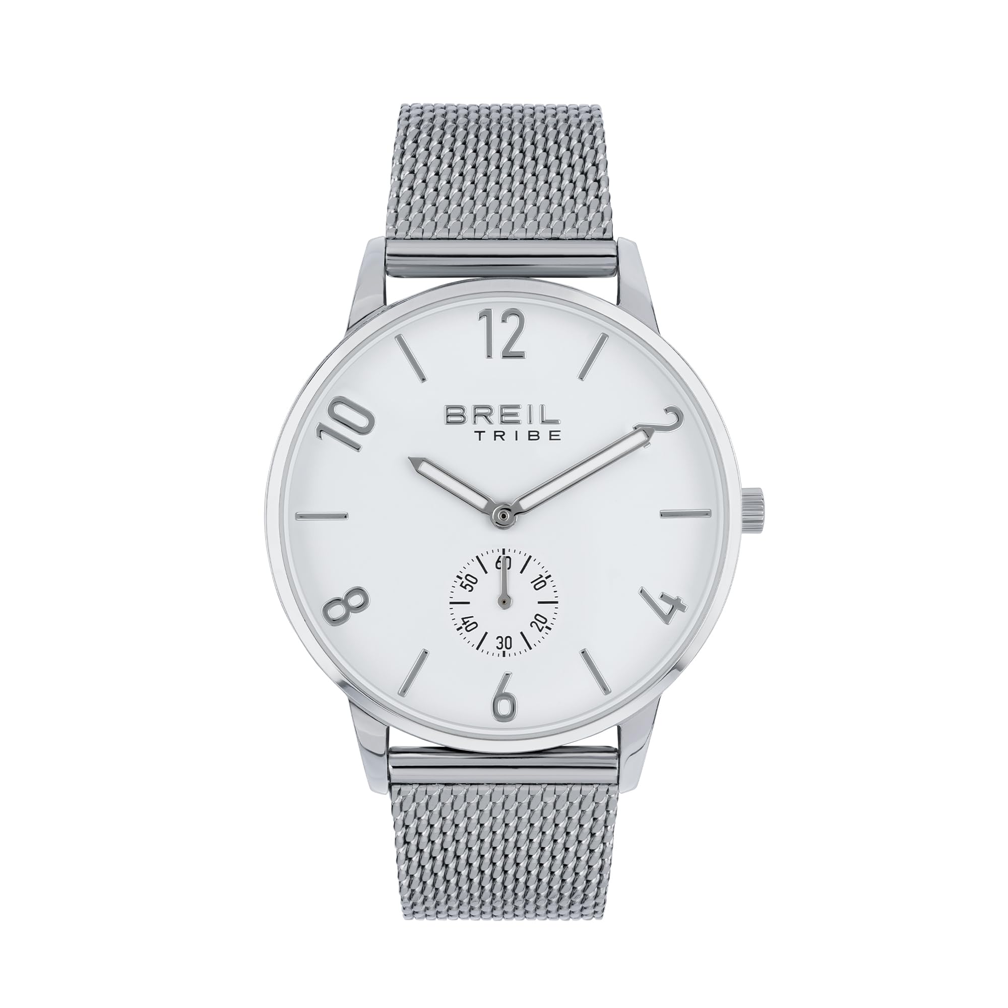 Breil, Collezione Avery, Cronografo Uomo, Orologio Uomo con Bracciale in Acciaio in Maglia Milanese, Resistente All'Acqua, Movimento Sunon PE45, Cassa 41 mm, Chiusura a Scorrimento