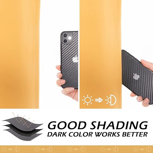 Miniatura 4 de MYSKY HOME - Cortinas opacas para dormitorio, con aislamiento térmico, oscurecimiento de la habitación y ojales, cortina de ventana para sala de