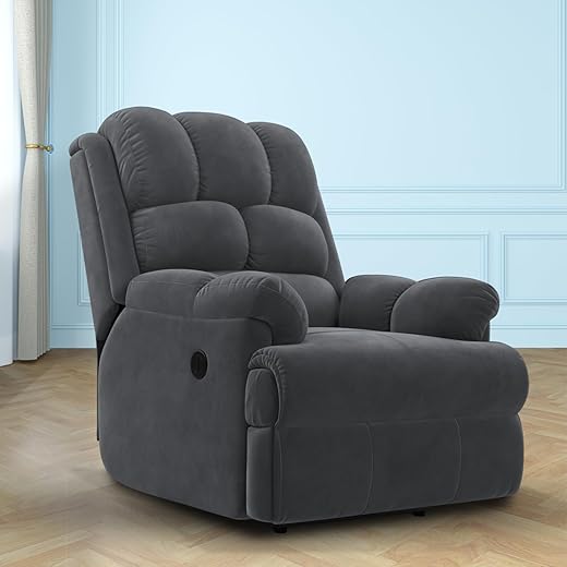 Luxe Motorised Recliner Sofa - Grey