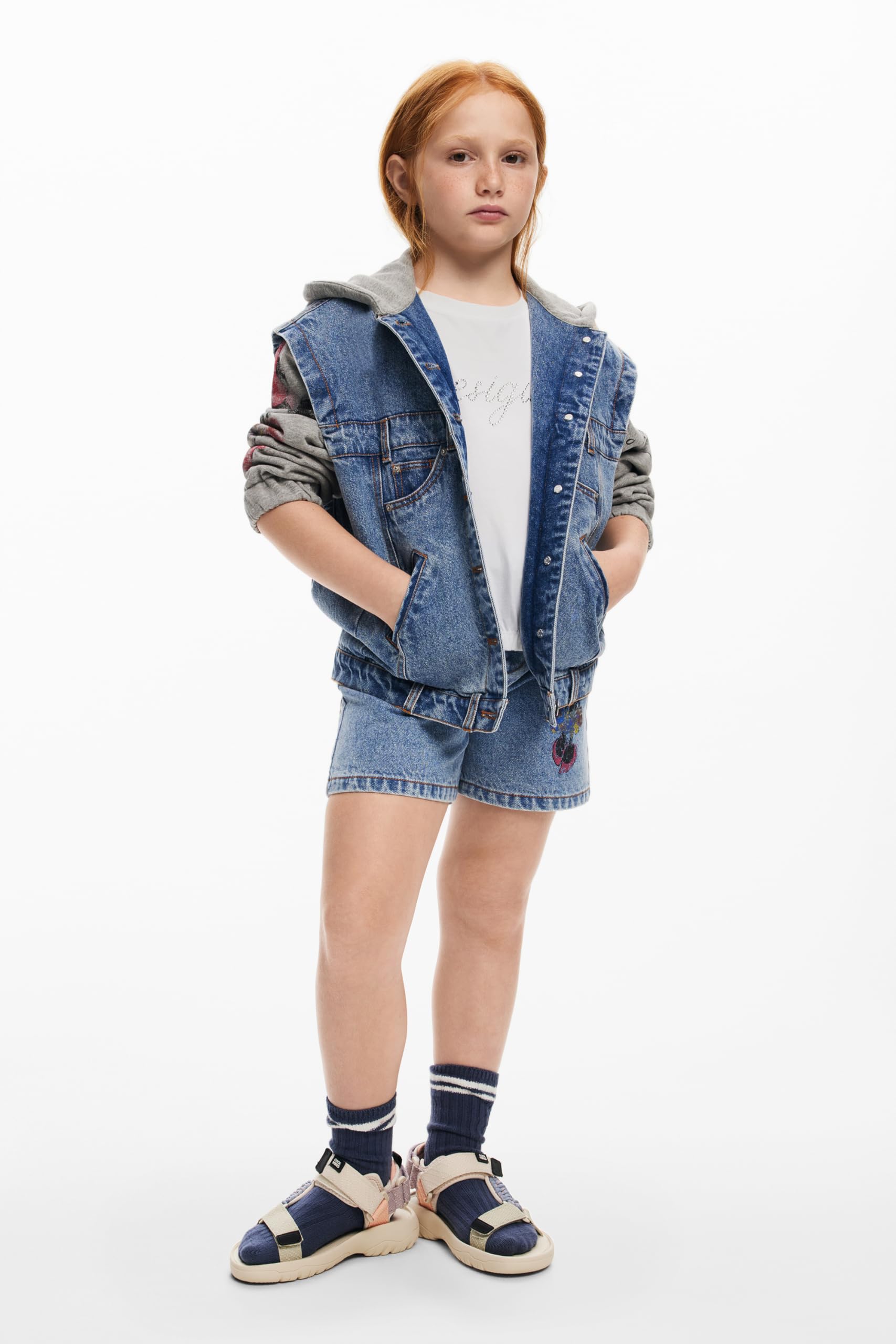 Chaqueta vaquera combinada