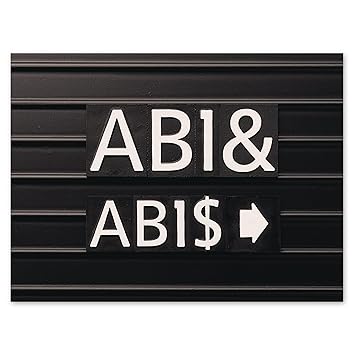 Quartet Characters for Magnetic Letter Boards, Helvetica Font, 1 Inch, 128 Characters per Set, White (M1)